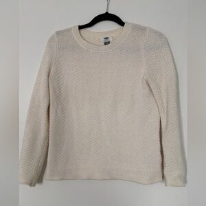 🩵 4 for $25 Old Navy Women's Cream Crew Neck Sweater